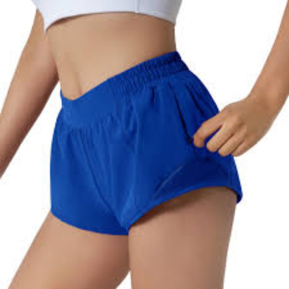 Aurefin Womens Lightweight Active Quick Dry Running Shorts with Zip Pocket New